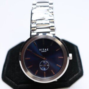 Vitae London Men's Elmington Stainless Steel Watch 44mm In Silver X Ocean $299